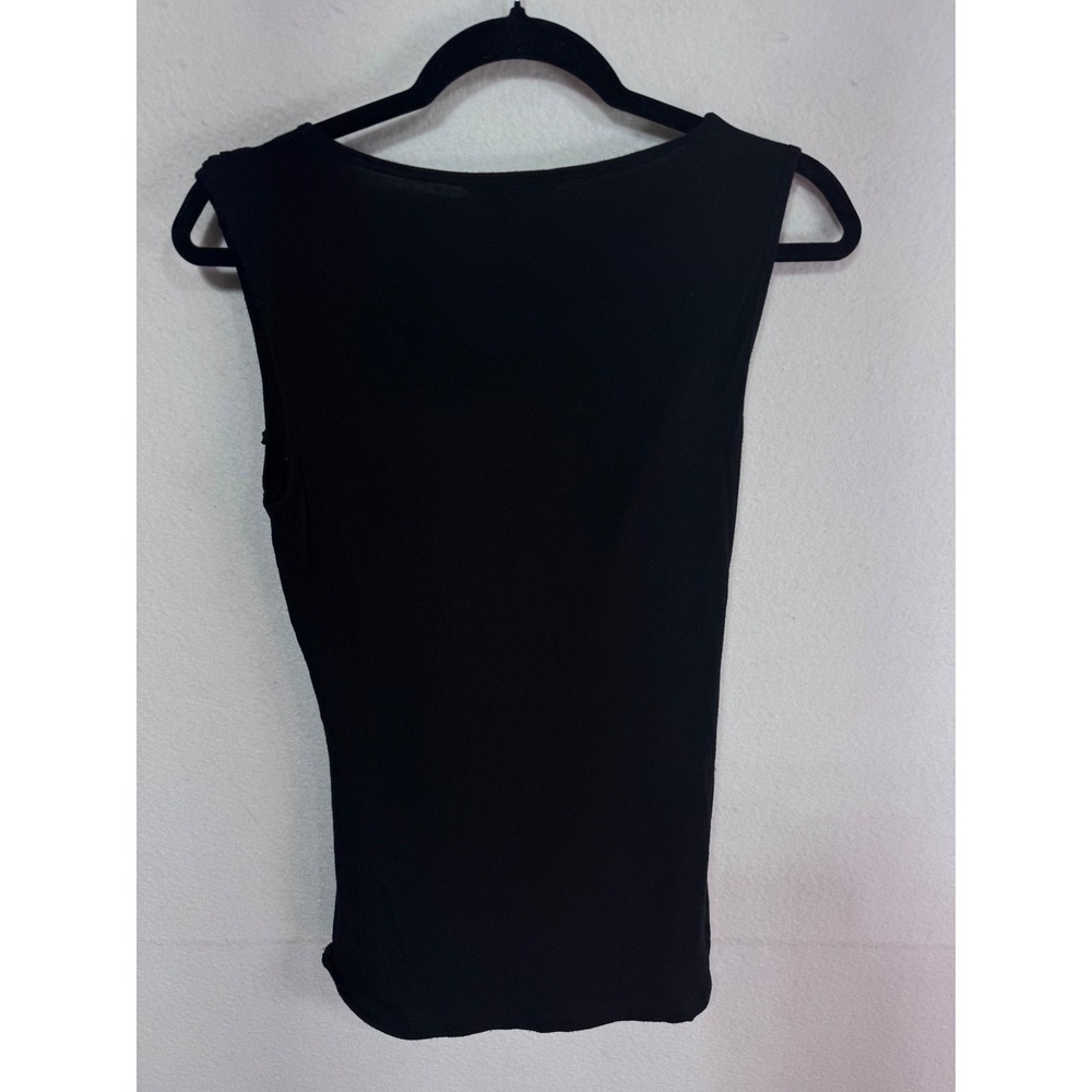 Cabi M Black Tank Top Women's Ruched Drape Sleeveless - Picture 8 of 9